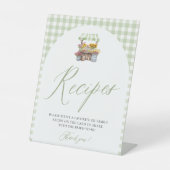 Grüner Gingham Frisch vom Markt Rezepte Dusche Sockelschild (Vorderseite)