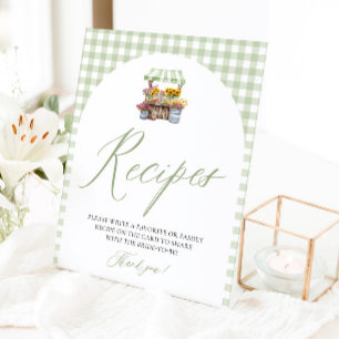 Grüner Gingham Frisch vom Markt Rezepte Dusche Sockelschild