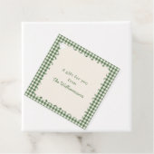 Grüner Gingham-Geschenkanhänger mit verspieltem Za Geschenkanhänger (Beispiel)
