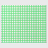 Grüner Gingham Geschenkpapier (Flach)