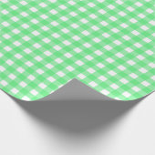 Grüner Gingham Geschenkpapier (Ecke)