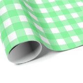 Grüner Gingham Geschenkpapier (Rolleneckpunkt)