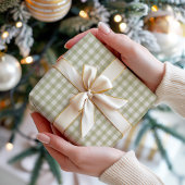 Grüner Gingham Geschenkpapier