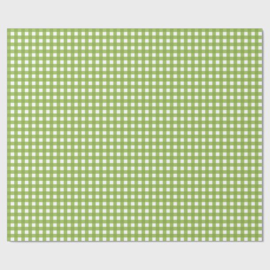 Grüner Gingham Geschenkpapier (Flach)