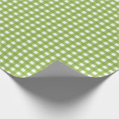 Grüner Gingham Geschenkpapier (Ecke)