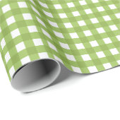Grüner Gingham Geschenkpapier (Rolleneckpunkt)