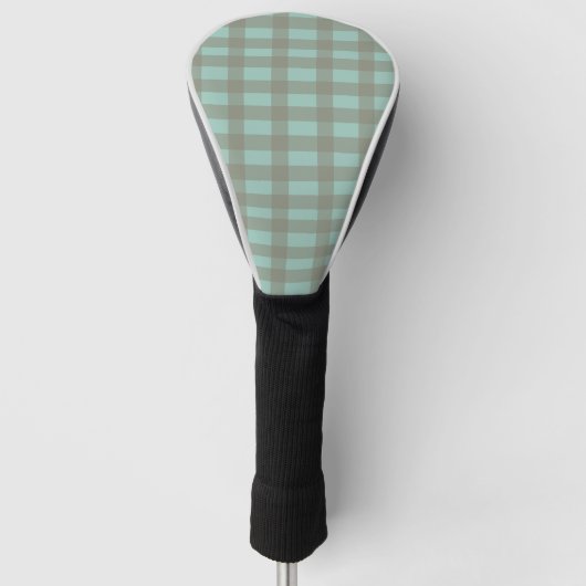 Grüner Gingham Golf Headcover (Vorderseite)