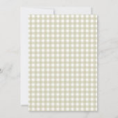 Grüner Gingham-Golf-Junge-Baby-Shower Dankeskarte (Rückseite)