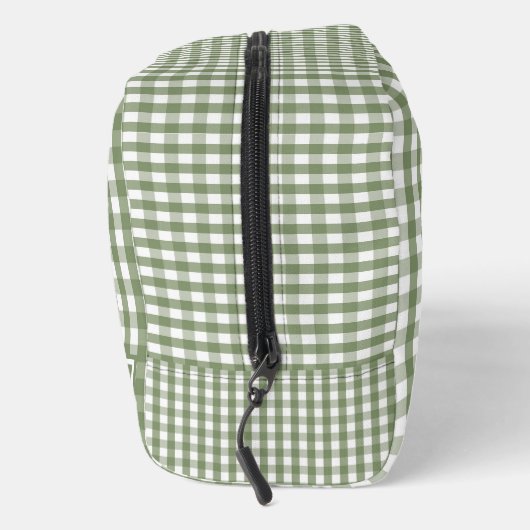 Grüner Gingham Hübsche Karo Kosmetik Schön Waschbeutel (Rechts)