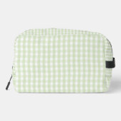 Grüner Gingham Hübscher Karo Kosmetik Schön Waschbeutel (Rückseite)