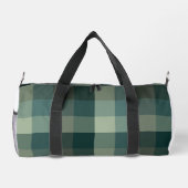 Grüner Gingham-Karo-Karo-Design  Duffle Bag (Rückseite)