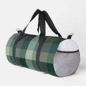 Grüner Gingham-Karo-Karo-Design  Duffle Bag (Rechte Ecke)