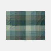 Grüner Gingham-Karo-Karo-Design Fleecedecke (Vorderseite (Horizontal))