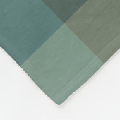 Grüner Gingham-Karo-Karo-Design Fleecedecke (Ecke)