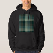 Grüner Gingham-Karo-Karo-Design Hoodie (Vorderseite)