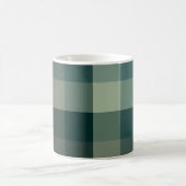 Grüner Gingham-Karo-Karo-Design Kaffeetasse (Mittel)