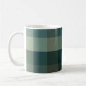 Grüner Gingham-Karo-Karo-Design Kaffeetasse (Links)