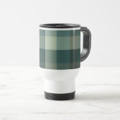 Grüner Gingham-Karo-Karo-Design Reisebecher (VorderseiteRechts)