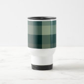 Grüner Gingham-Karo-Karo-Design Reisebecher (Mittel)
