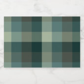 Grüner Gingham-Karo-Karo-Design Schaumweinetikett (Einzelnes Label)