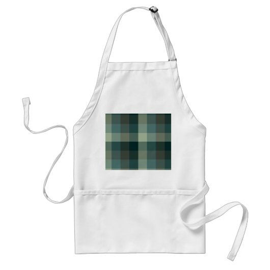Grüner Gingham-Karo-Karo-Design Schürze (Vorne)