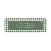 Grüner Gingham-Karo personalisiert (Vorne)