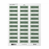 Grüner Gingham-Karo personalisiert (Vorne)