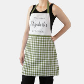 Grüner Gingham Karo personalisierte Küche Schürze (InSitu)