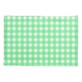 Grüner Gingham Kissenbezug (Rückseite)