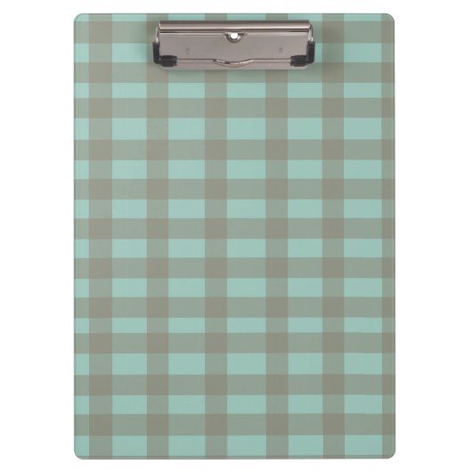 Grüner Gingham Klemmbrett (Vorderseite)
