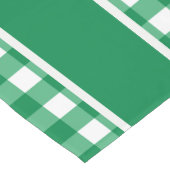 Grüner Gingham  Kurzer Tischläufer (Ecke)