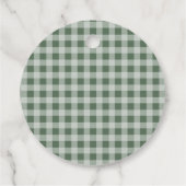 Grüner Gingham Lokal Gewachsen Dank Tag Geschenkanhänger (Rückseite)