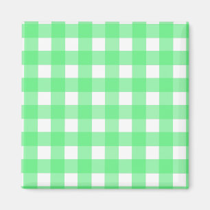 Grüner Gingham Magnet