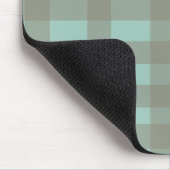 Grüner Gingham Mousepad (Ecke)