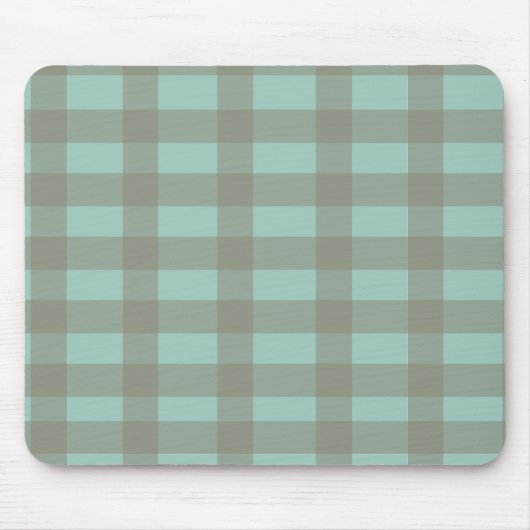 Grüner Gingham Mousepad (Vorne)