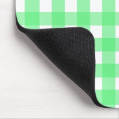 Grüner Gingham Mousepad (Ecke)