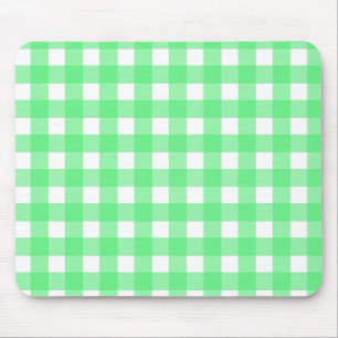 Grüner Gingham Mousepad