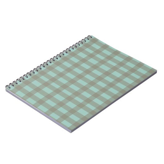 Grüner Gingham Notizblock (Linke Seite)