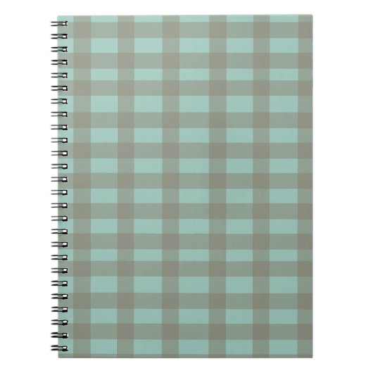 Grüner Gingham Notizblock (Vorderseite)