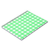 Grüner Gingham Notizblock (Linke Seite)