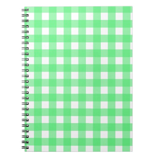 Grüner Gingham Notizblock (Vorderseite)