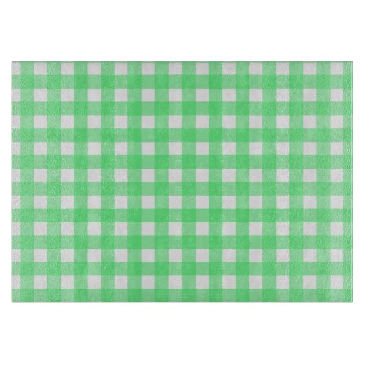 Grüner Gingham Schneidebrett (Vorderseite)