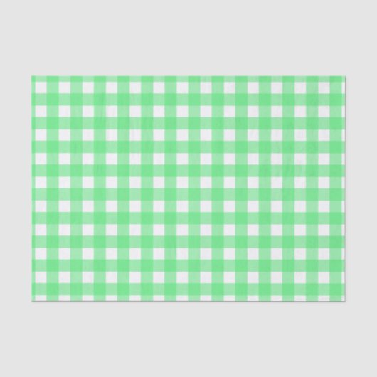 Grüner Gingham Seidenpapier (Vorderseite)