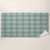 Grüner Gingham Strandtuch (Vorderseite)