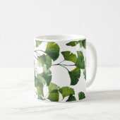 Grüner Ginkgo Biloba - Kaffeetasse (VorderseiteRechts)