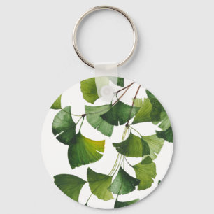 Grüner Ginkgo Biloba - Schlüsselanhänger