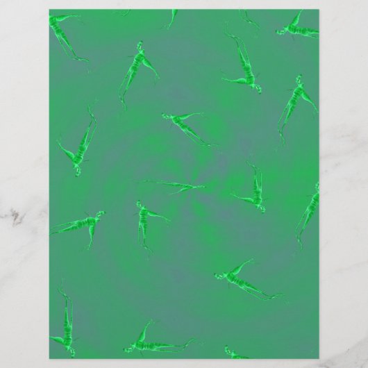 Grüner Ginseng Mann Bulk Scrapbook Papier Seiten (Vorne)