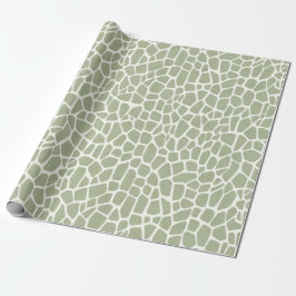 Grüner Giraffen-Druck-Geburtstag Geschenkpapier