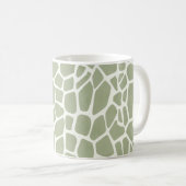 Grüner Giraffenaufdruck Kaffeetasse (VorderseiteRechts)