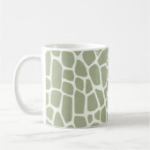 Grüner Giraffenaufdruck Kaffeetasse (Links)